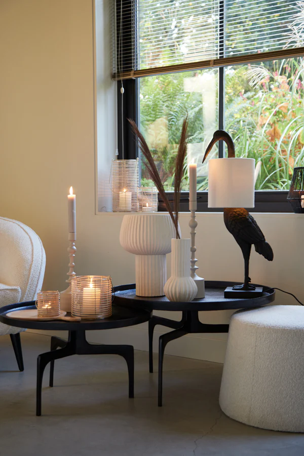Coffee table S/2 64x39+75x44 cm TOBIAS black - Image 10