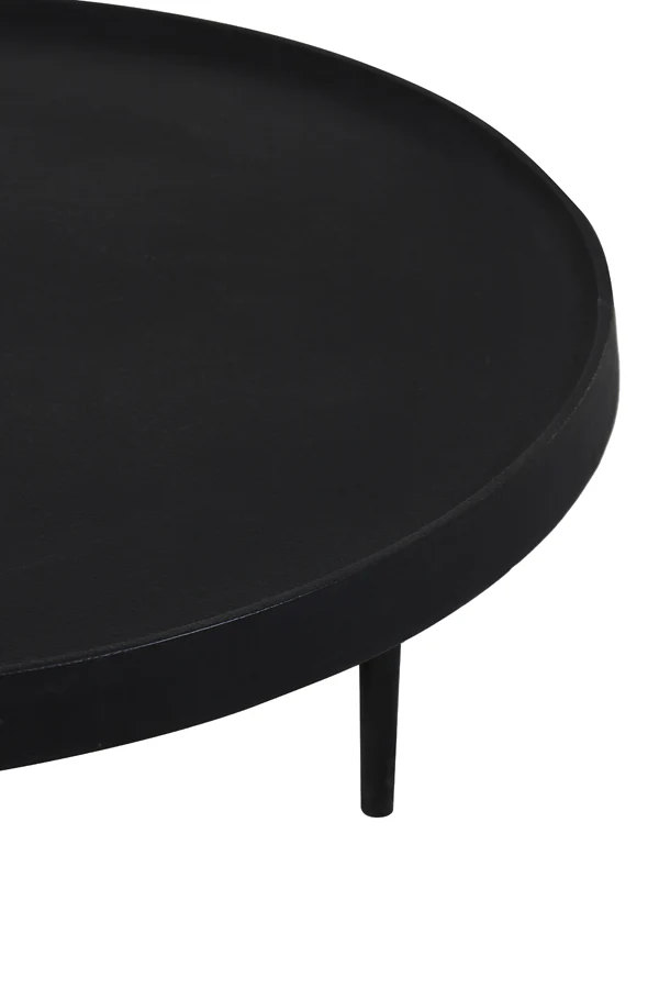 Coffee table S/2 64x39+75x44 cm TOBIAS black - Image 4