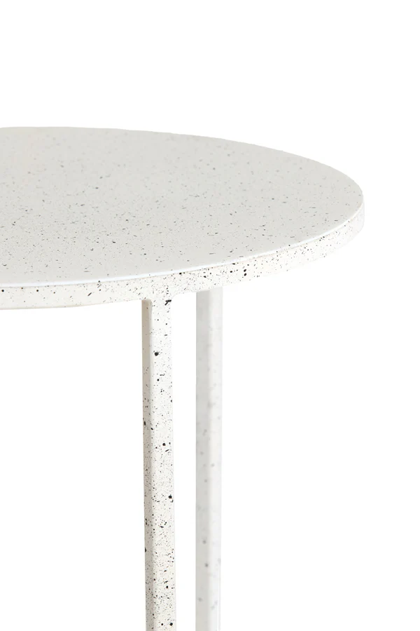 Coffee table S/2 65x38+75x42 cm SADAR white+l grey spotted - Image 3