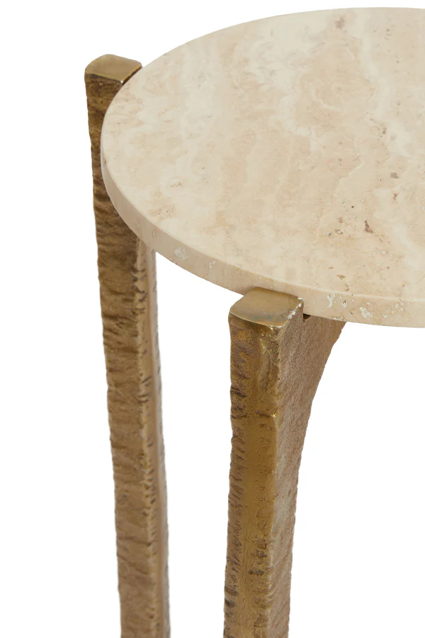 Coffee table S/2 65x39+76x44 cm KANAE travrt sand+ant brnz - Image 3