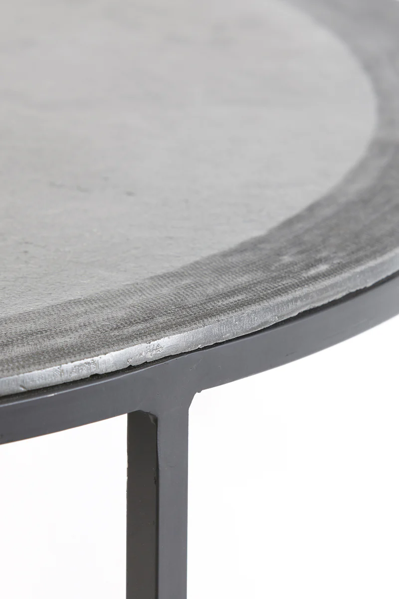 Coffee table S/2 67,5x39,5+75x45 cm TALCA lead antiq edge - Image 11