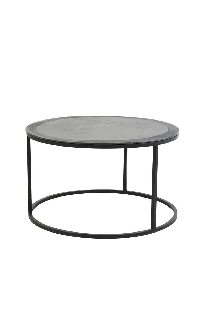 Coffee table S/2 67,5x39,5+75x45 cm TALCA lead antiq edge - Image 7