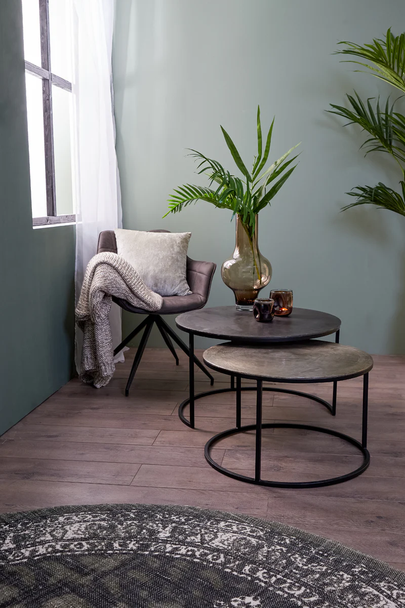 Coffee table S/2 67,5x39,5+75x45 cm TALCA rw lead+ant lead - Image 12