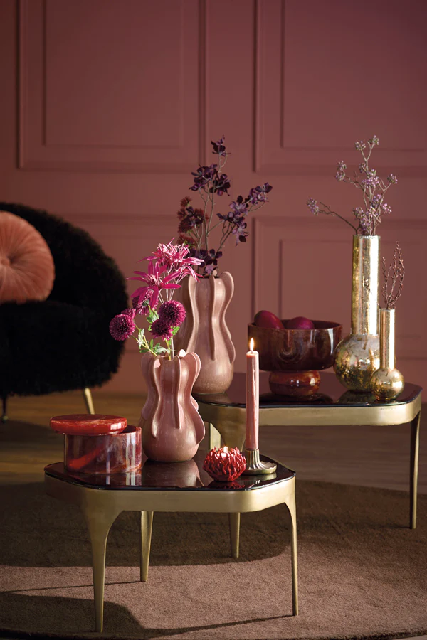 Coffee table S/2 max 77x70x42 cm AVI glass smoke+ant bronze - Image 10