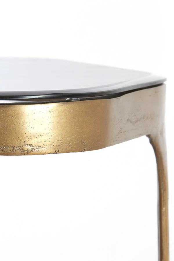 Coffee table S/2 max 77x70x42 cm AVI glass smoke+ant bronze - Image 8