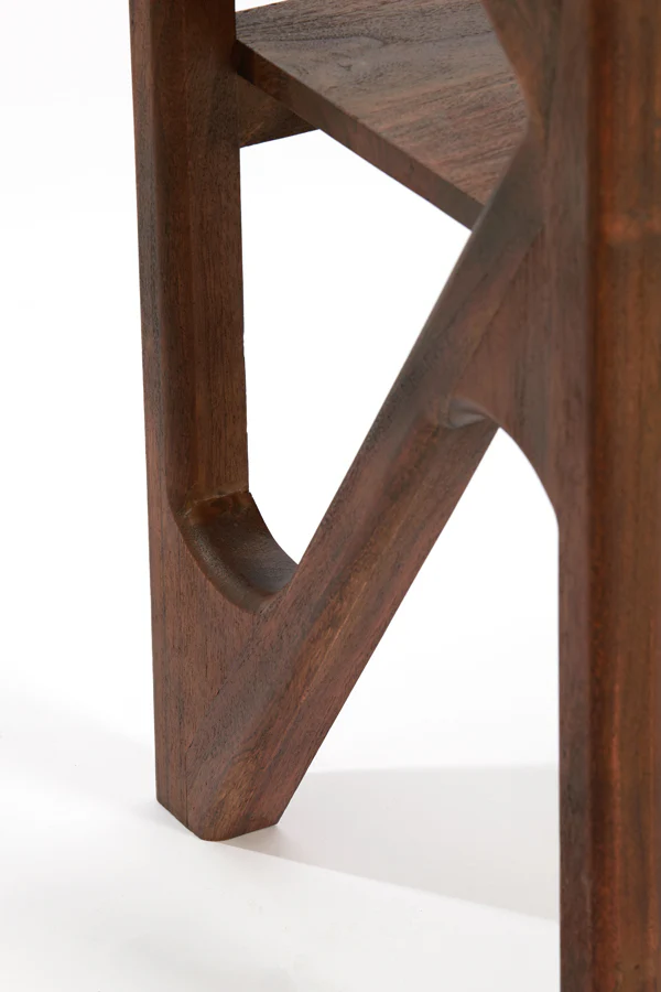 Console 119x41x80 cm YUKI acacia wood dark brown+glass - Image 4