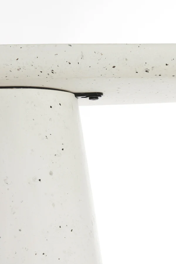 Console 120x40x78 cm HAMURA terrazzo white - Image 6