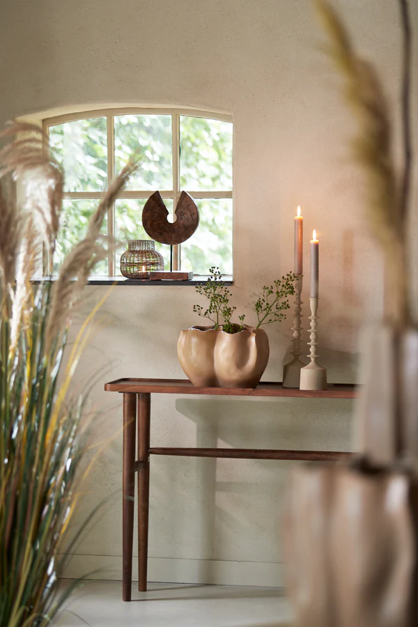 Console 140x30x82 cm QIANO acacia wood brown - Image 12