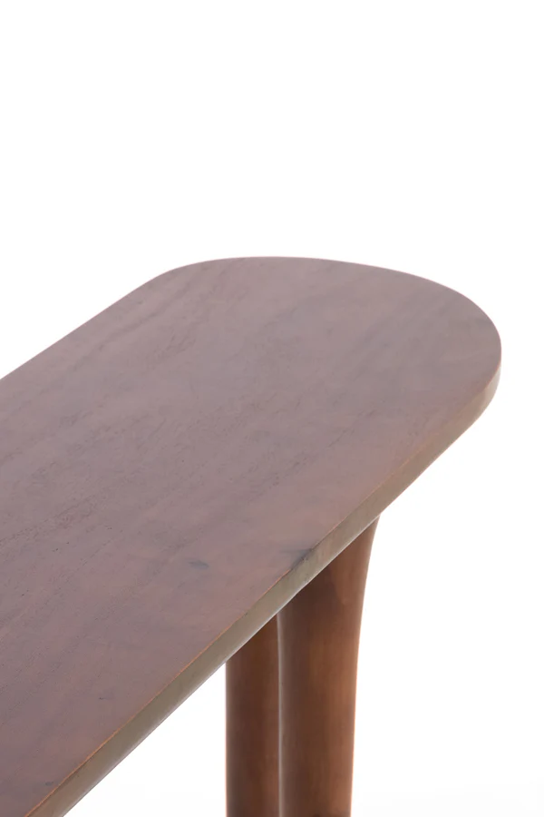 Console 150x35x76 cm ZALI acacia wood dark brown - Image 6