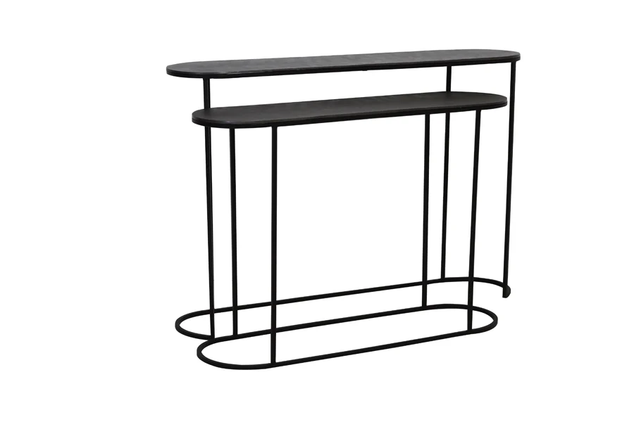 Console S/2 max 118x28x81 cm BOCOV antique lead-black - Image 3