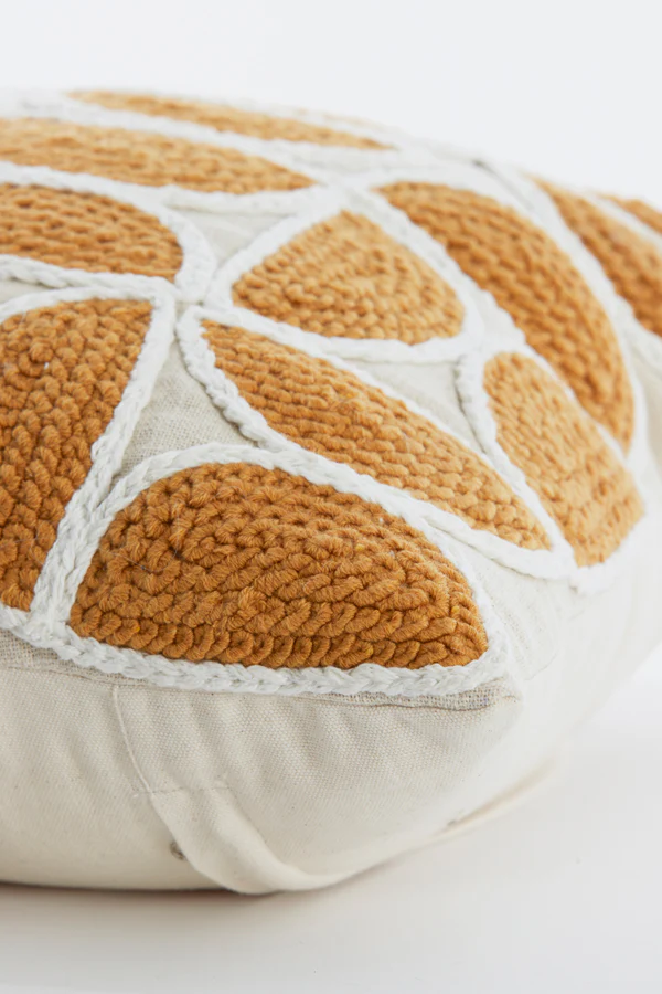 Cushion 45x45 cm CASCO cream+ocher - Image 4