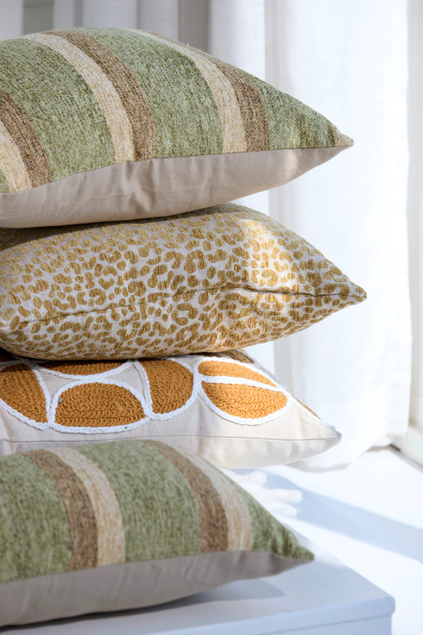 Cushion 45x45 cm CASCO cream+ocher - Image 5