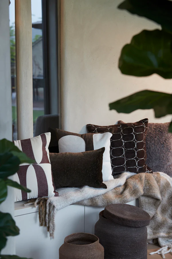 Cushion 45x45 cm KEYEN brown-cream - Image 5