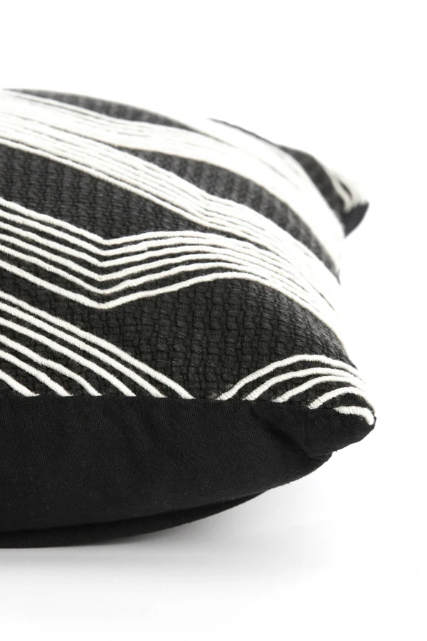 Cushion 45x45 cm MACKEY black+beige - Image 3