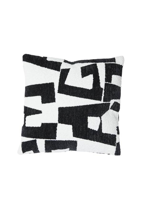 Cushion 45x45 cm METRAL black+cream