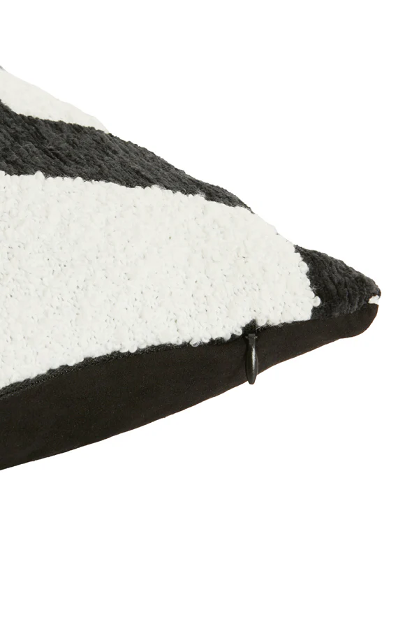 Cushion 45x45 cm METRAL black+cream - Image 4