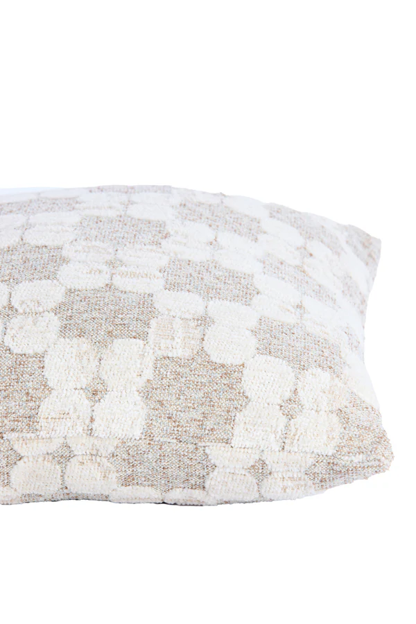Cushion 45x45 cm PUEBLO cream+sand feather filled - Image 3