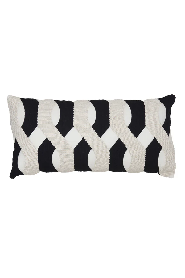 Cushion 60x30 cm BENDIGO beige+gold+black