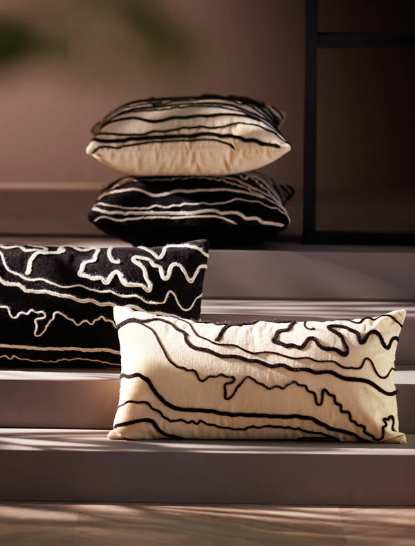 Cushion 60x30 cm CASTRO beige+black - Image 4