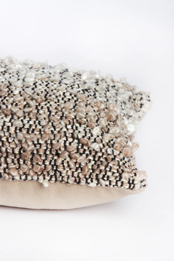Cushion 60x30 cm MEZOKI bouclé brown - Image 3