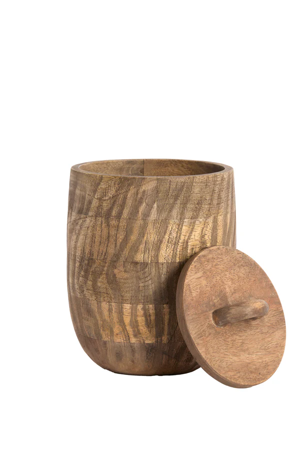 Deco box 14,5x20 cm VEDRA mango wood antique light brown - Image 2