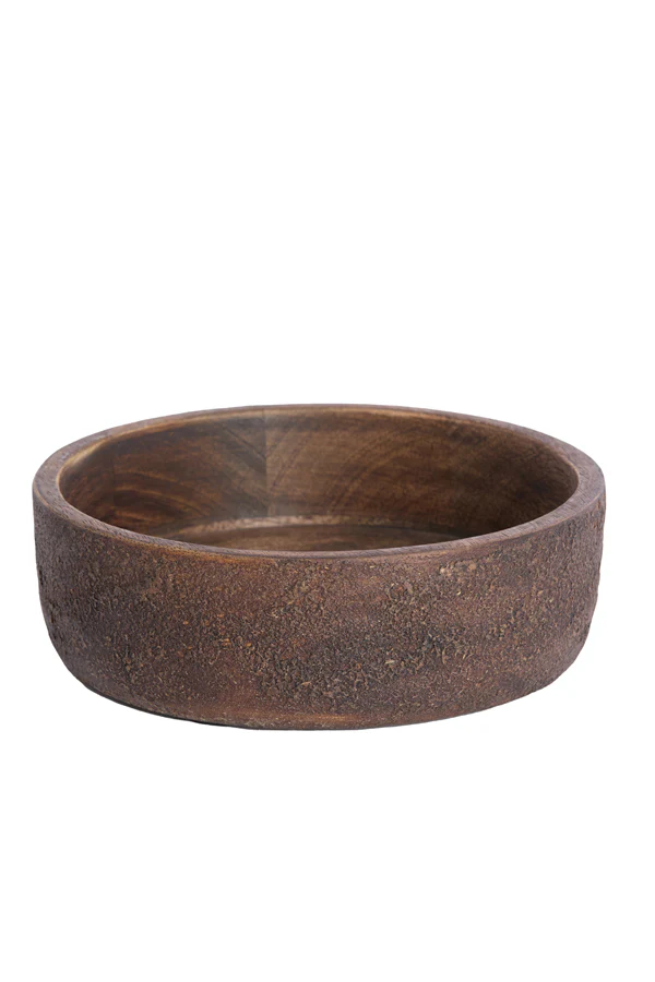 Deco box 19x7 cm METETI wood textured dark brown - Image 2