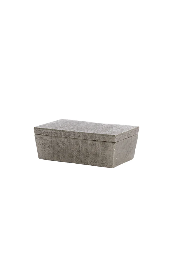 Deco box 29x19x10 cm LINA antique silver
