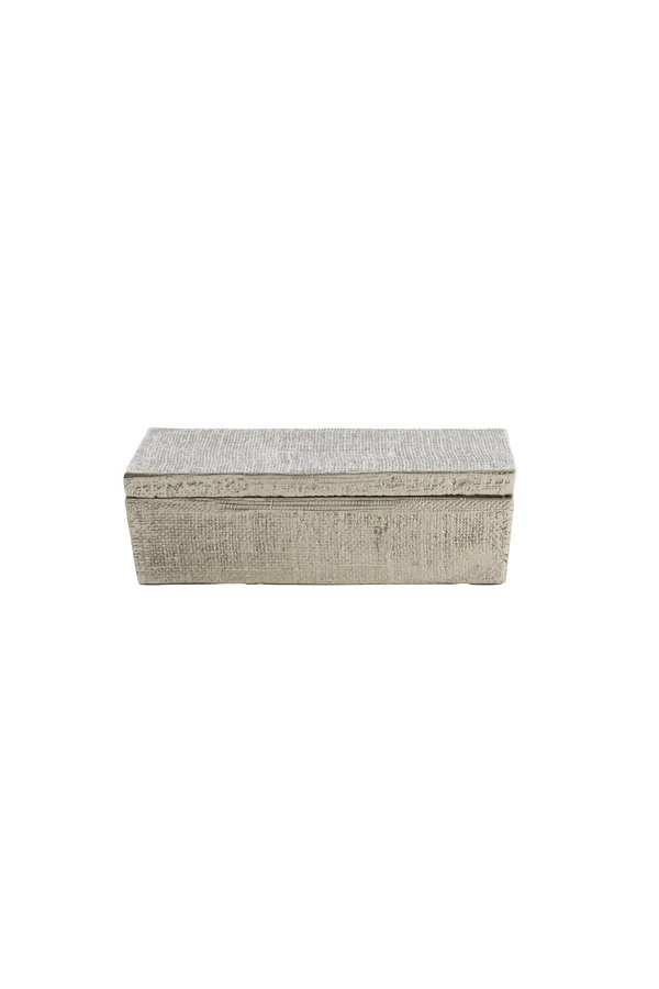 Deco box 37x27x11 cm LINA antique silver - Image 3