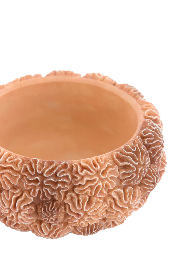 Deco box+lid 17x16 cm CORAL peach-light brown - Image 3