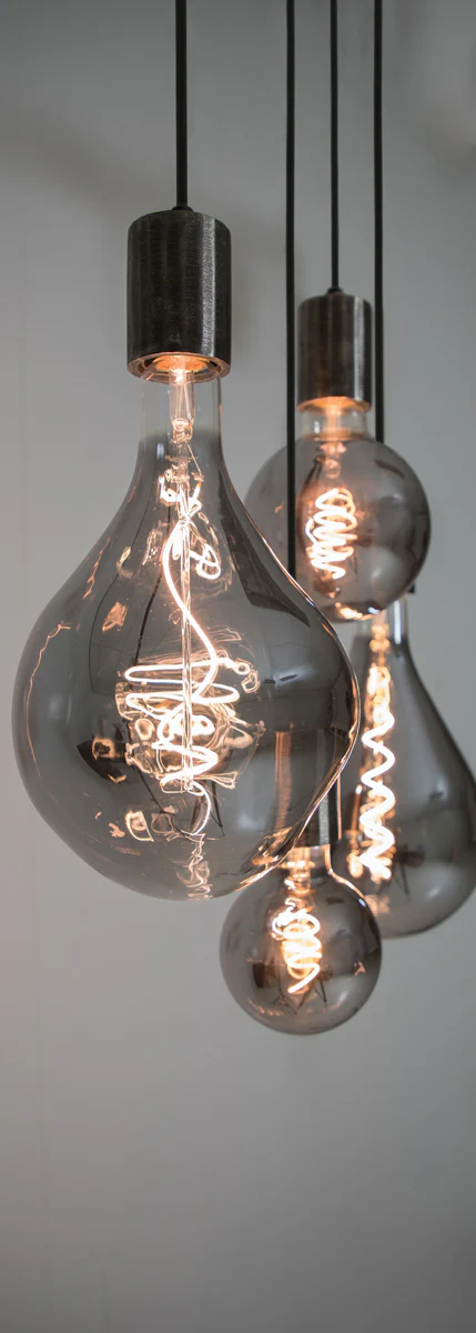 Deco LED globe 9,5x14 cm LIGHT 4W smoked E27 dimmable - Image 3