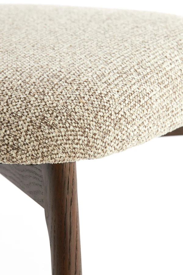 Dining chair 54,5x51x80,5 cm TROSA wood d brown+cream-brown - Image 6