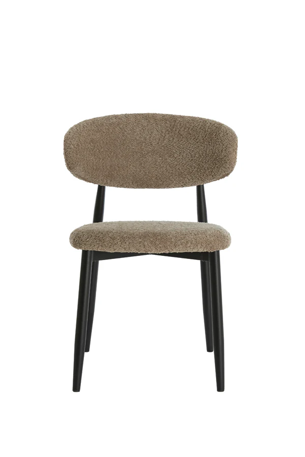 Dining chair 54x52x76 cm ENIOLA taupe+black - Image 3