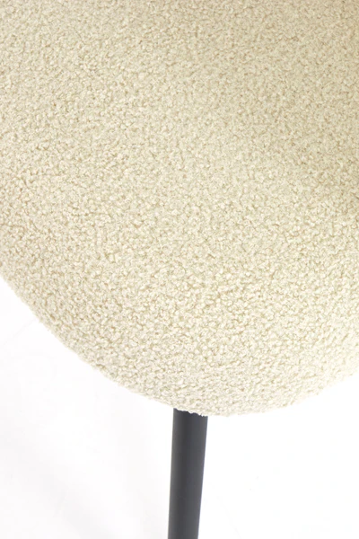 Dining chair 56x55x79 cm ELYNA teddy light beige-matt black - Image 10