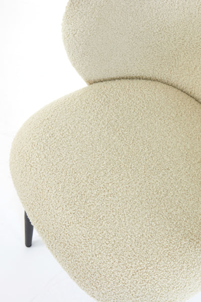 Dining chair 56x55x79 cm ELYNA teddy light beige-matt black - Image 11