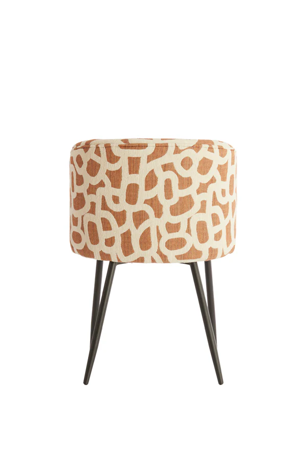 Dining chair 56x55x79 cm ELYNA terra+cream-matt black - Image 2