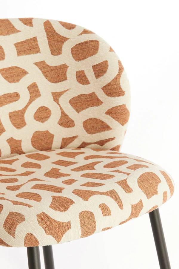 Dining chair 56x55x79 cm ELYNA terra+cream-matt black - Image 5