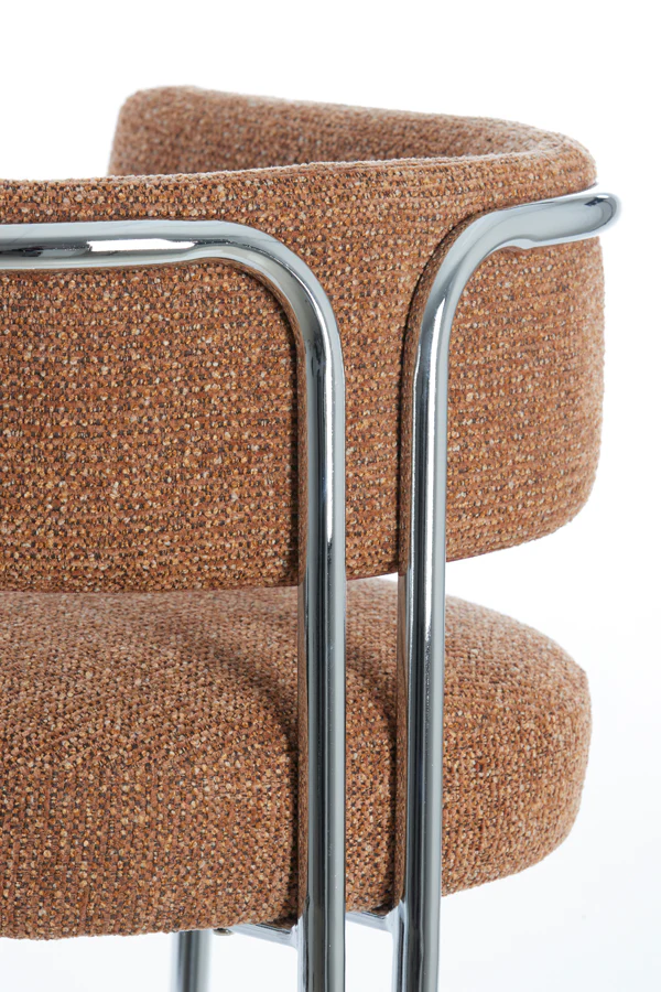 Dining chair 57x53x73,5 cm ADANTE caramel+chrome - Image 6