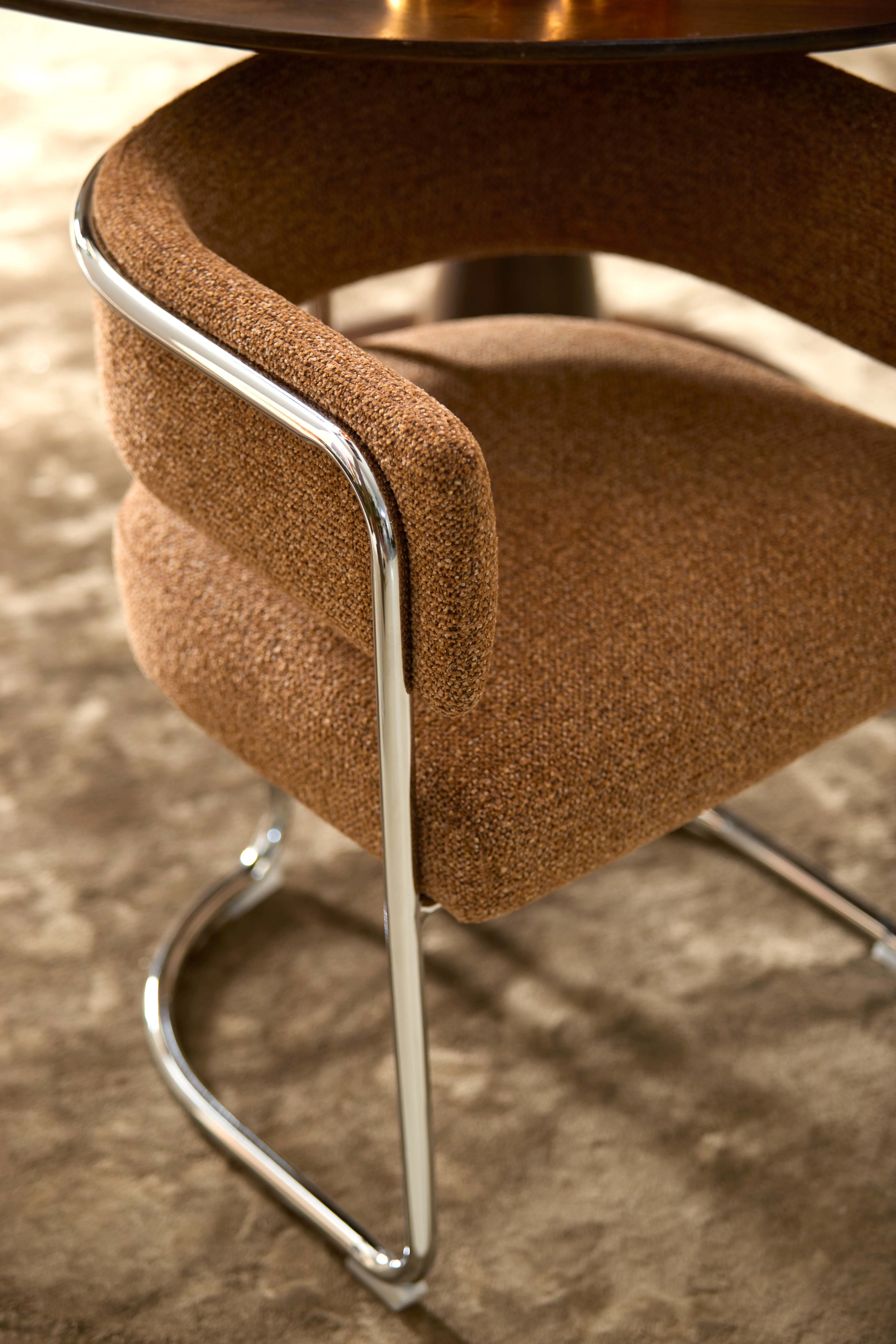 Dining chair 57x53x73,5 cm ADANTE dark brown+chrome - Image 12