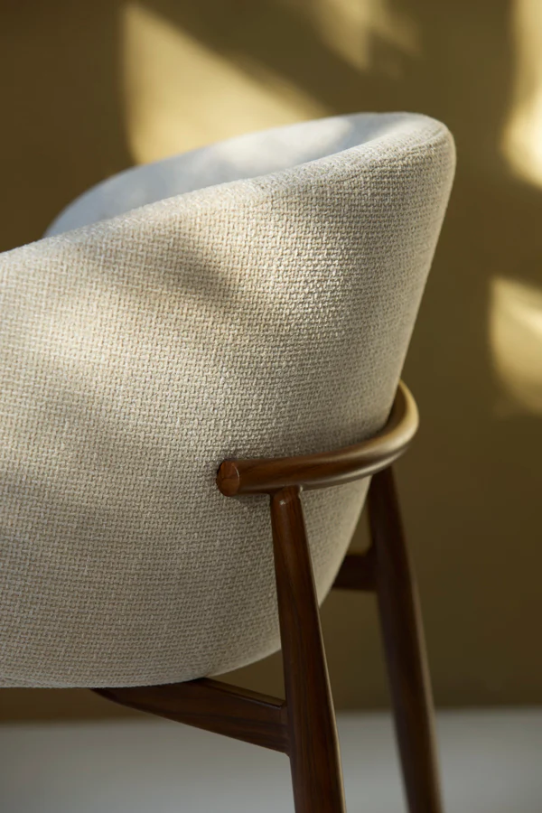 Dining chair 57x56x74 cm ALUKO cream+brown - Image 10