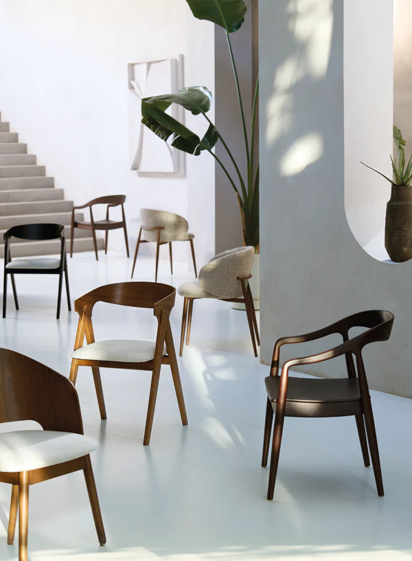 Dining chair 57x56x74 cm ALUKO cream+brown - Image 9