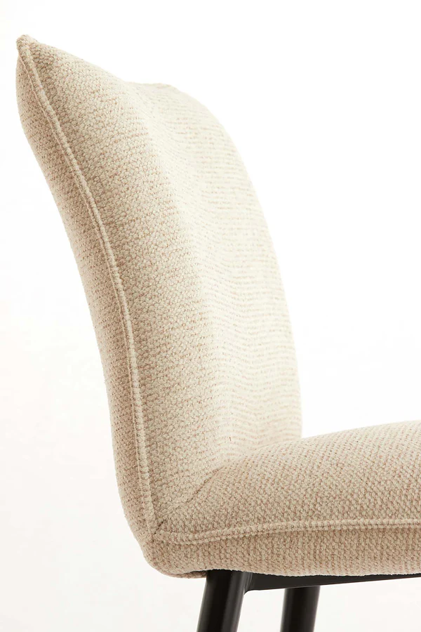 Dining chair 58x47x80 cm VADENI cream+black - Image 5