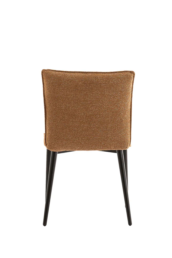 Dining chair 58x47x80 cm VADENI ocher-cream+black - Image 2