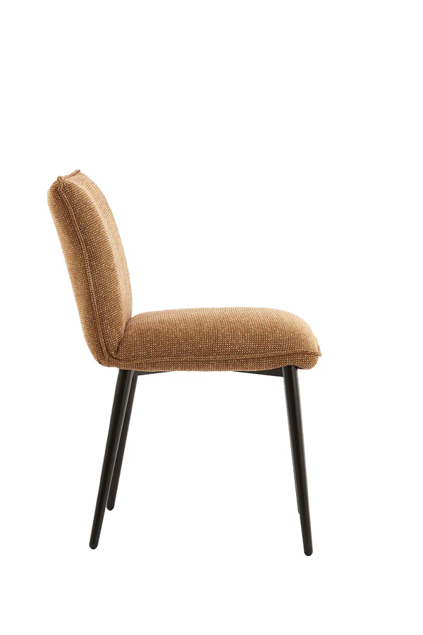 Dining chair 58x47x80 cm VADENI ocher-cream+black - Image 4