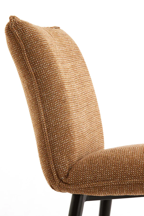 Dining chair 58x47x80 cm VADENI ocher-cream+black - Image 5