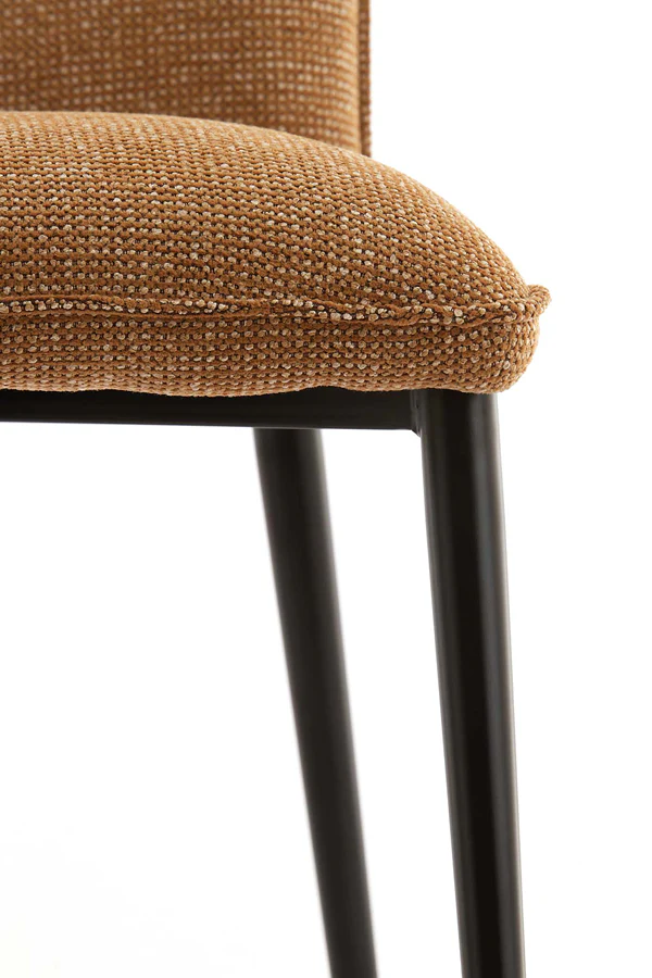 Dining chair 58x47x80 cm VADENI ocher-cream+black - Image 6