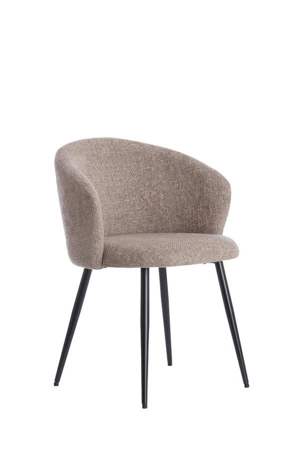 Dining chair 58x58x78 cm RADAJA taupe+black