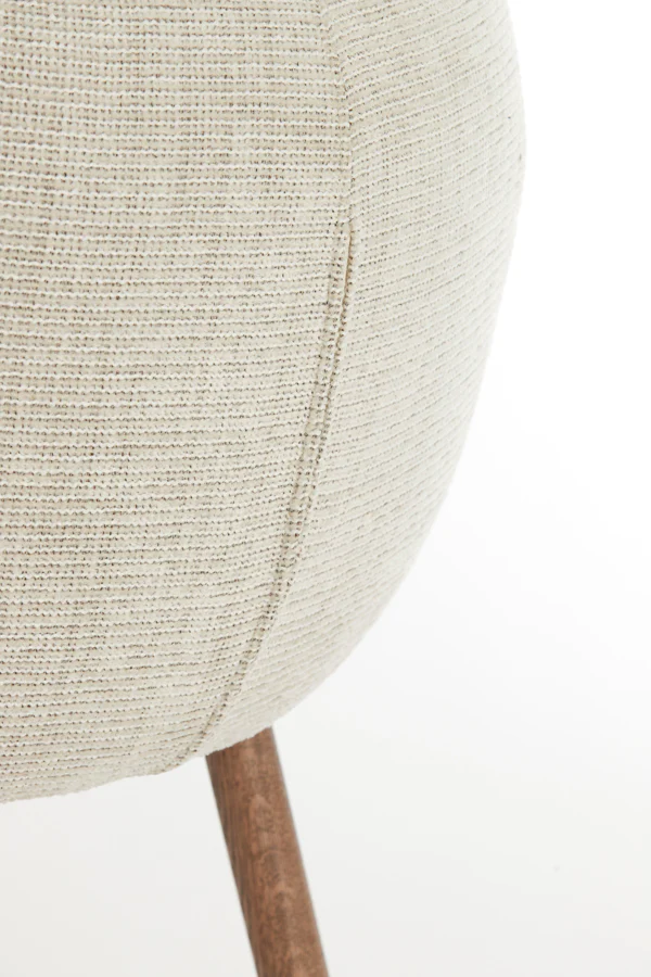 Dining chair 59,5x59x76 cm BLAINE beige+wood dark brown - Image 7