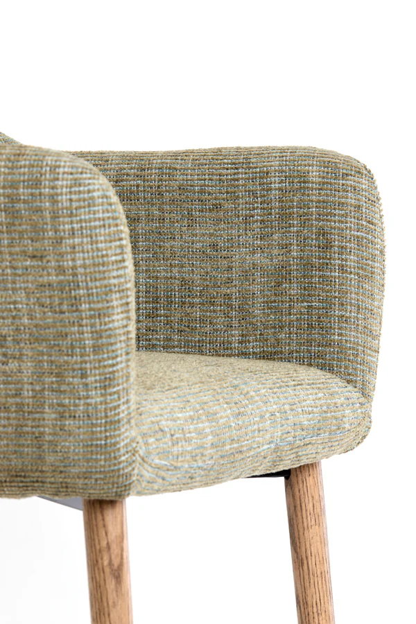 Dining chair 59,5x59x76 cm BLAINE green+wood dark brown - Image 7