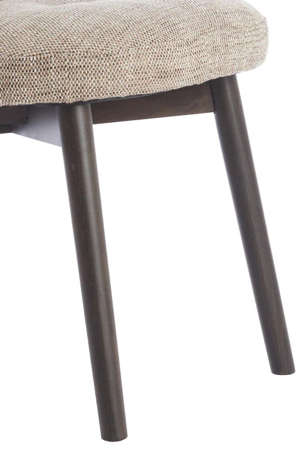 Dining chair 59x50x83 cm SINOSA brown-cream+wood dark brown - Image 6