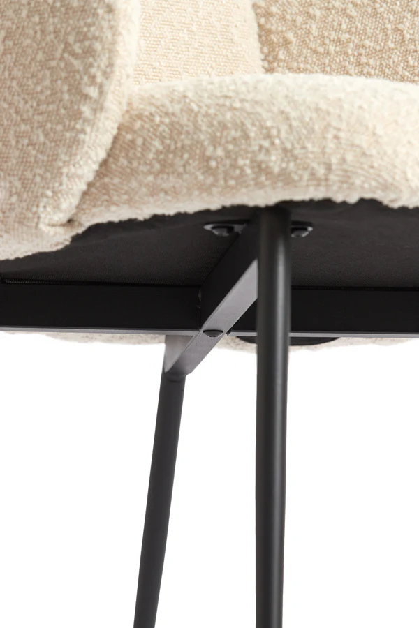 Dining chair 62x59x86 cm CHIBA cream+black - Image 6